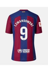 Barcelona Robert Lewandowski #9 Jalkapallovaatteet Naisten Kotipaita 2023-24 Lyhythihainen